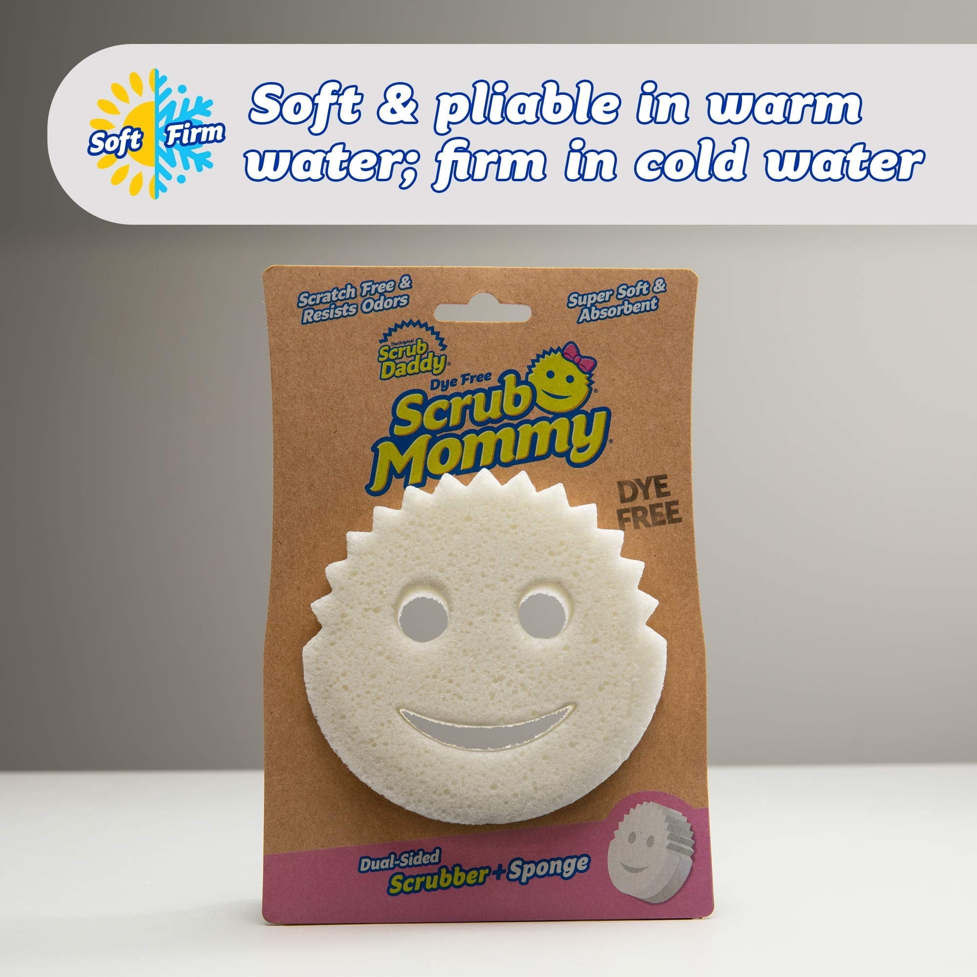 Dual-Sided Sponge and Scrubber- Scrub Mommy Dye Free, 1 Count