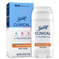 Clinical Antiperspirant Deodorant for Women, 100HR Sweat & Odor Protection, Hyaluronic Acid, Soft Solid, Stress Response, 2.6 oz