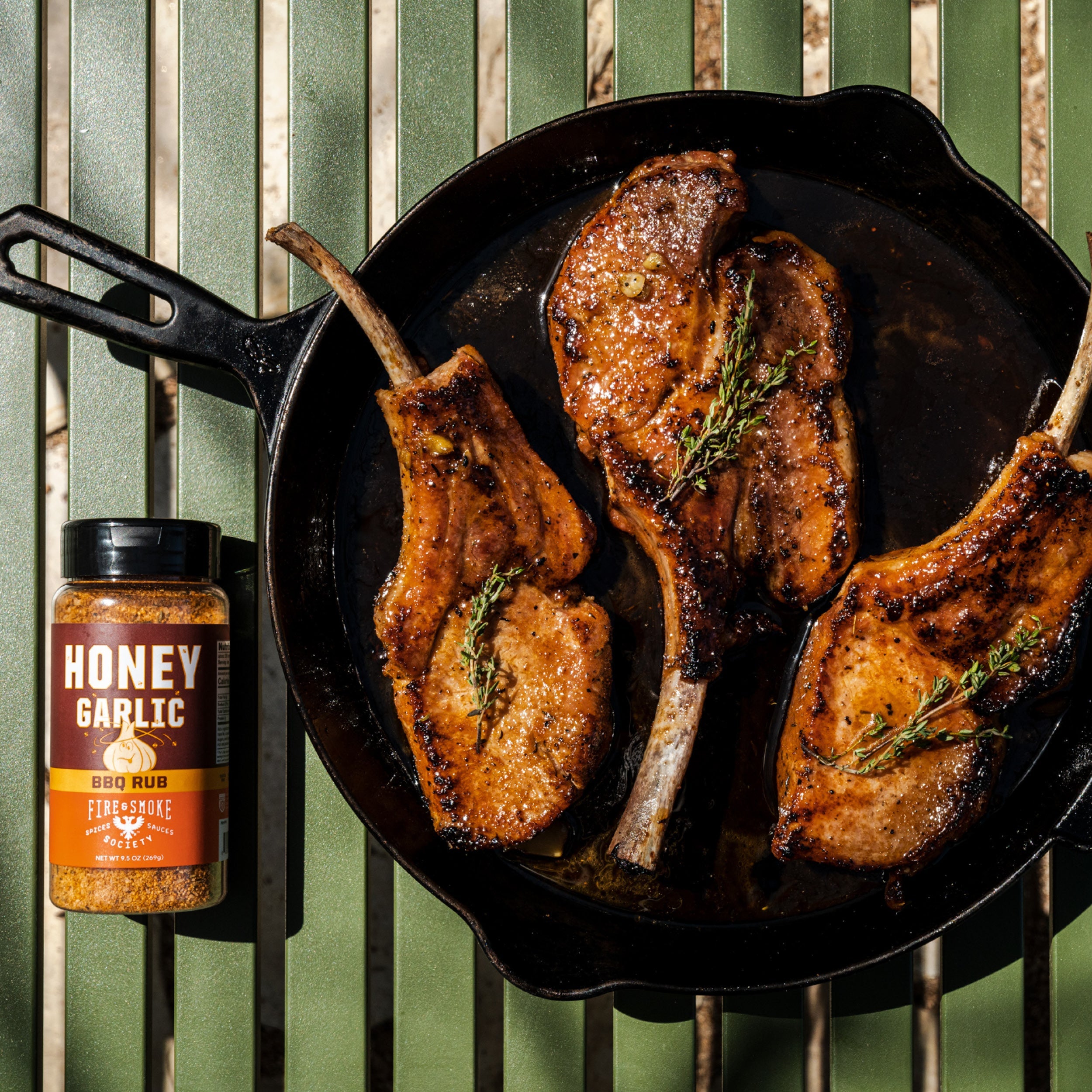 Fire & Smoke Society Honey Garlic BBQ Rub, BBQ Seasoning, 9.5 Ounce Mixed  Seasonings Blend