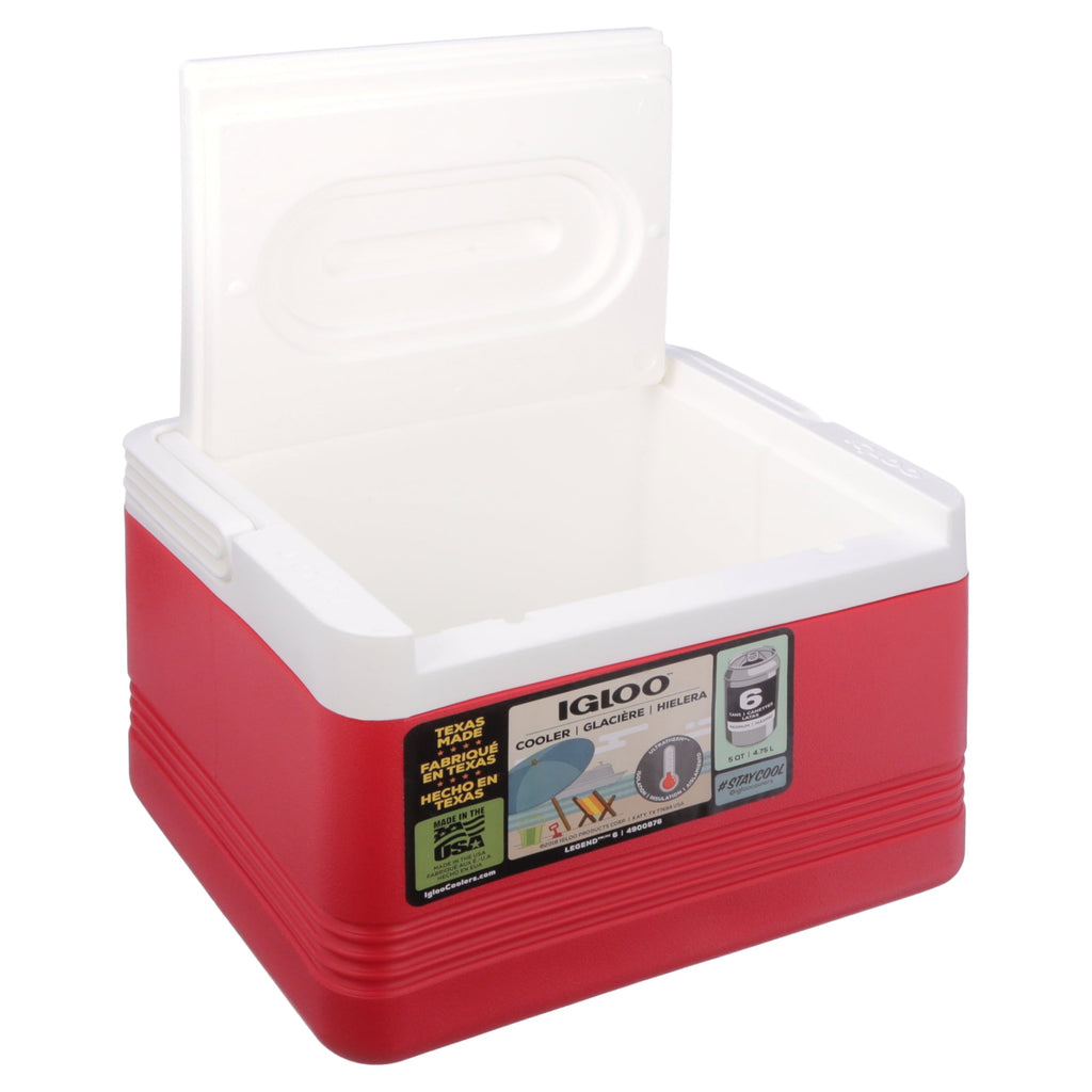 Legend 24-Can Cooler Coolbox - 17 Qt Capacity - Red