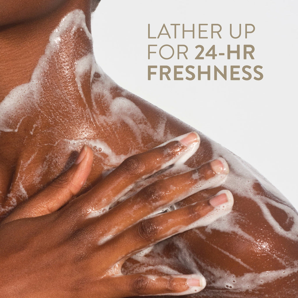 Body Wash, Sandalwood & Shea Butter, Sulfate Free, Naturally Derived Ingredients, 24hr Freshness, for Women & Men, 36 fl oz