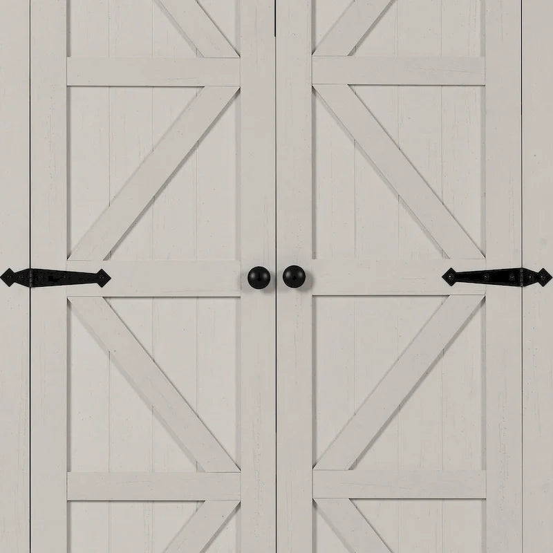 64 Farmhouse Tall Kitchen Pantry Storage Cabinet with 2 Drawers & Doors