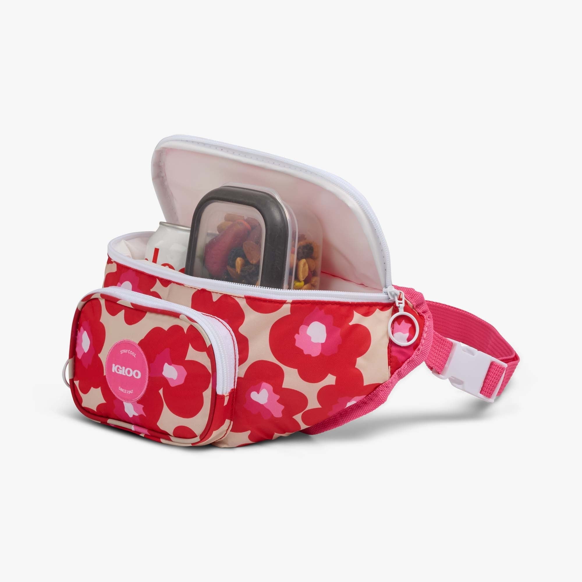 3 Can Capacity Retro Fanny Pack Cooler Bag, Lilac Purple
