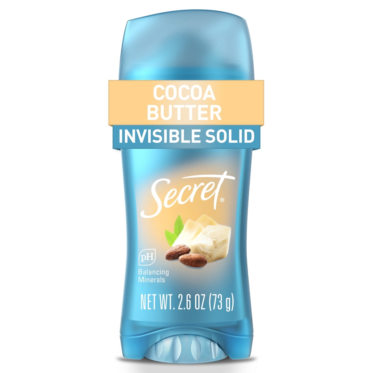 Fresh Invisible Solid Antiperspirant Deodorant for Women, Cocoa Butter, 2.6 oz