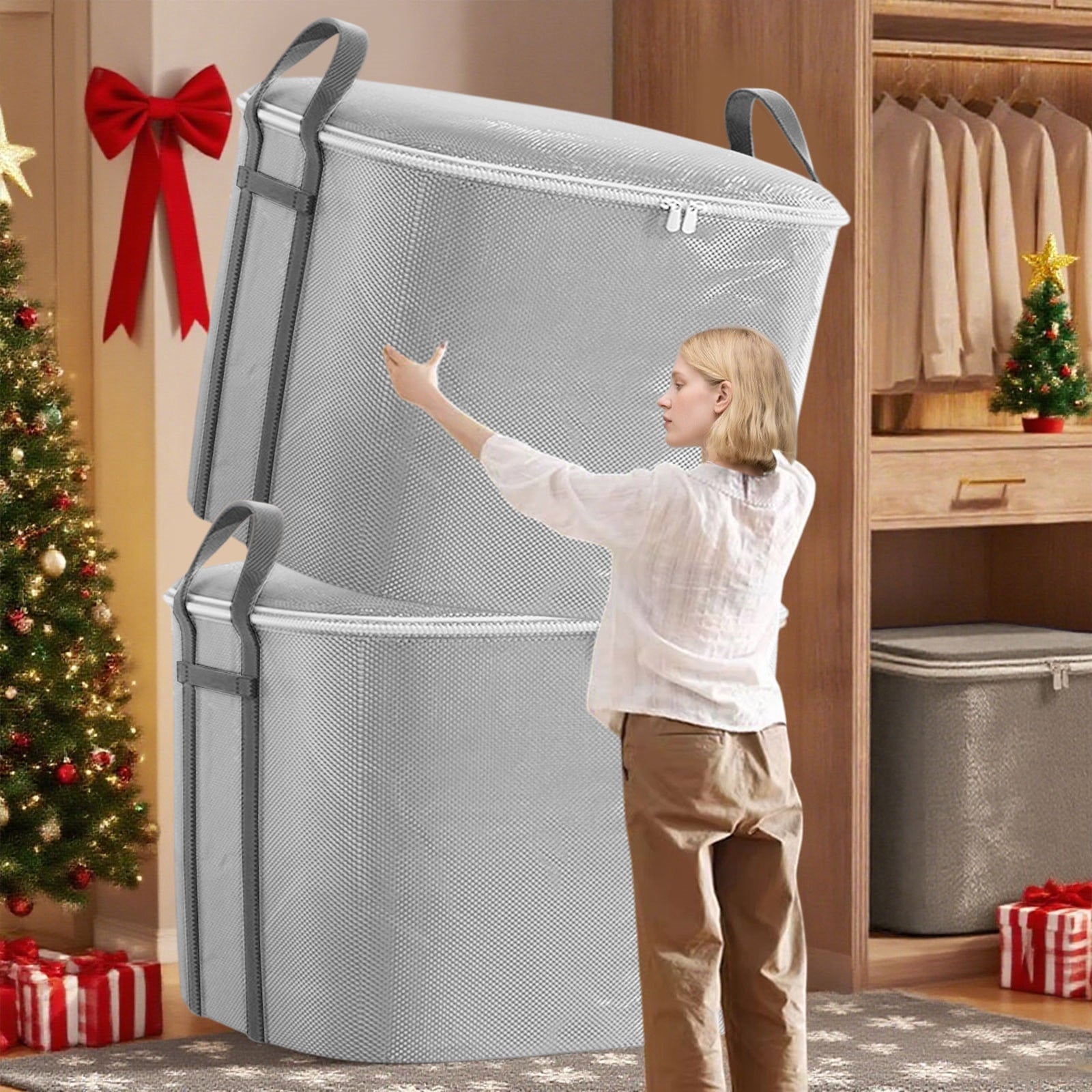 350L Capacity Storage Bins with Lids
