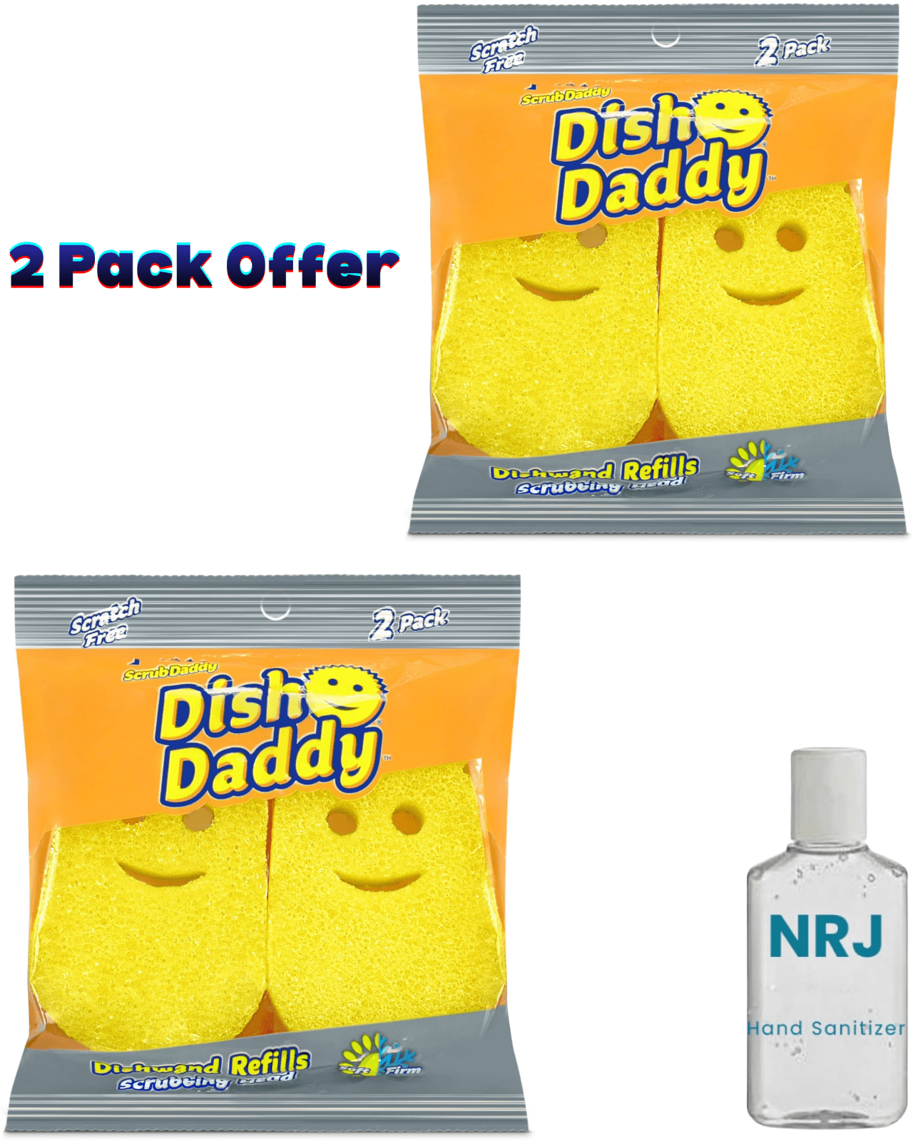 Dish Daddy Non-Scratch Scrub Dishwand Refills, 2 Count