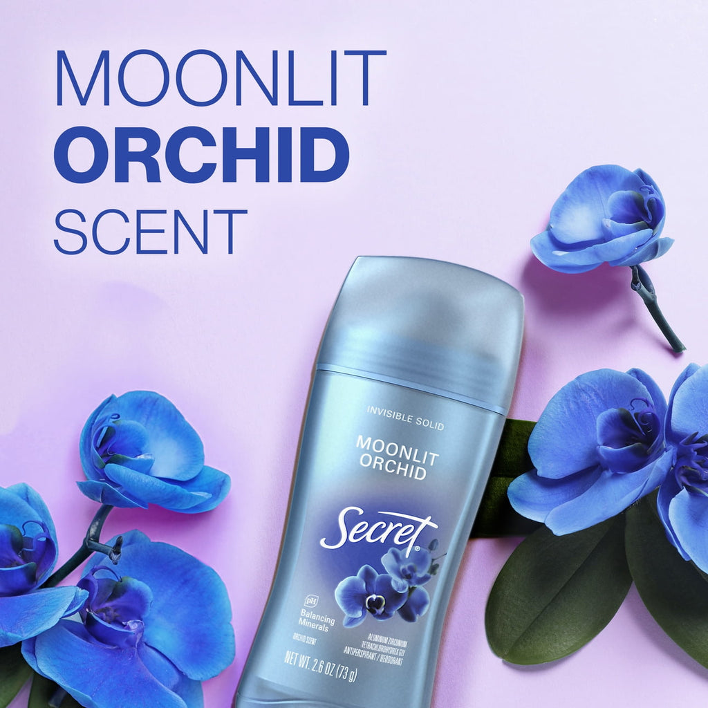 Fresh Invisible Solid Antiperspirant & Deodorant for Women, Moonlit Orchid, 2.6oz