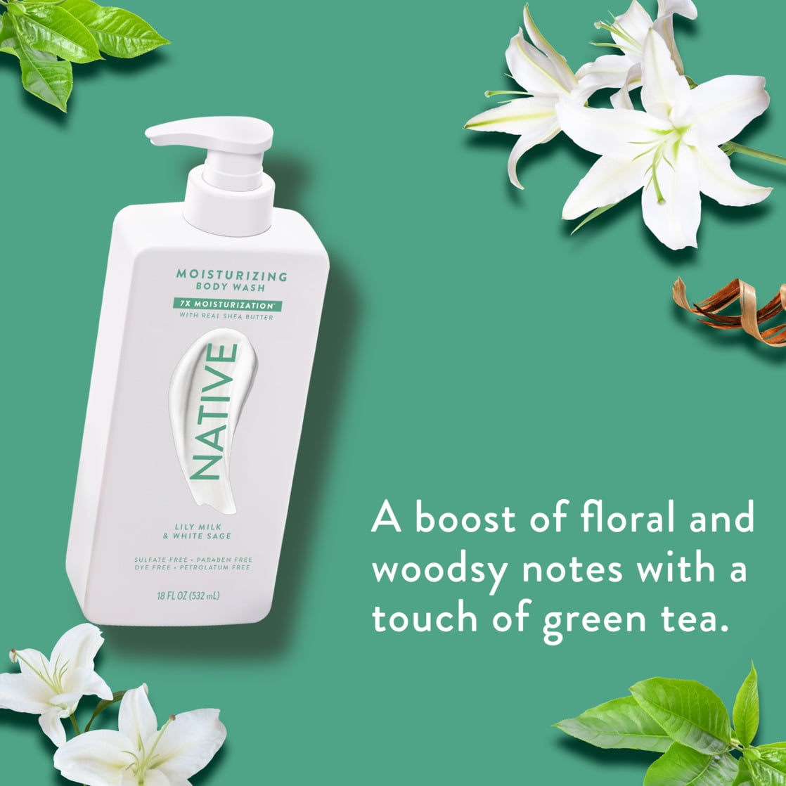 Lily Milk & White Sage Moisturizing Body Wash 18oz