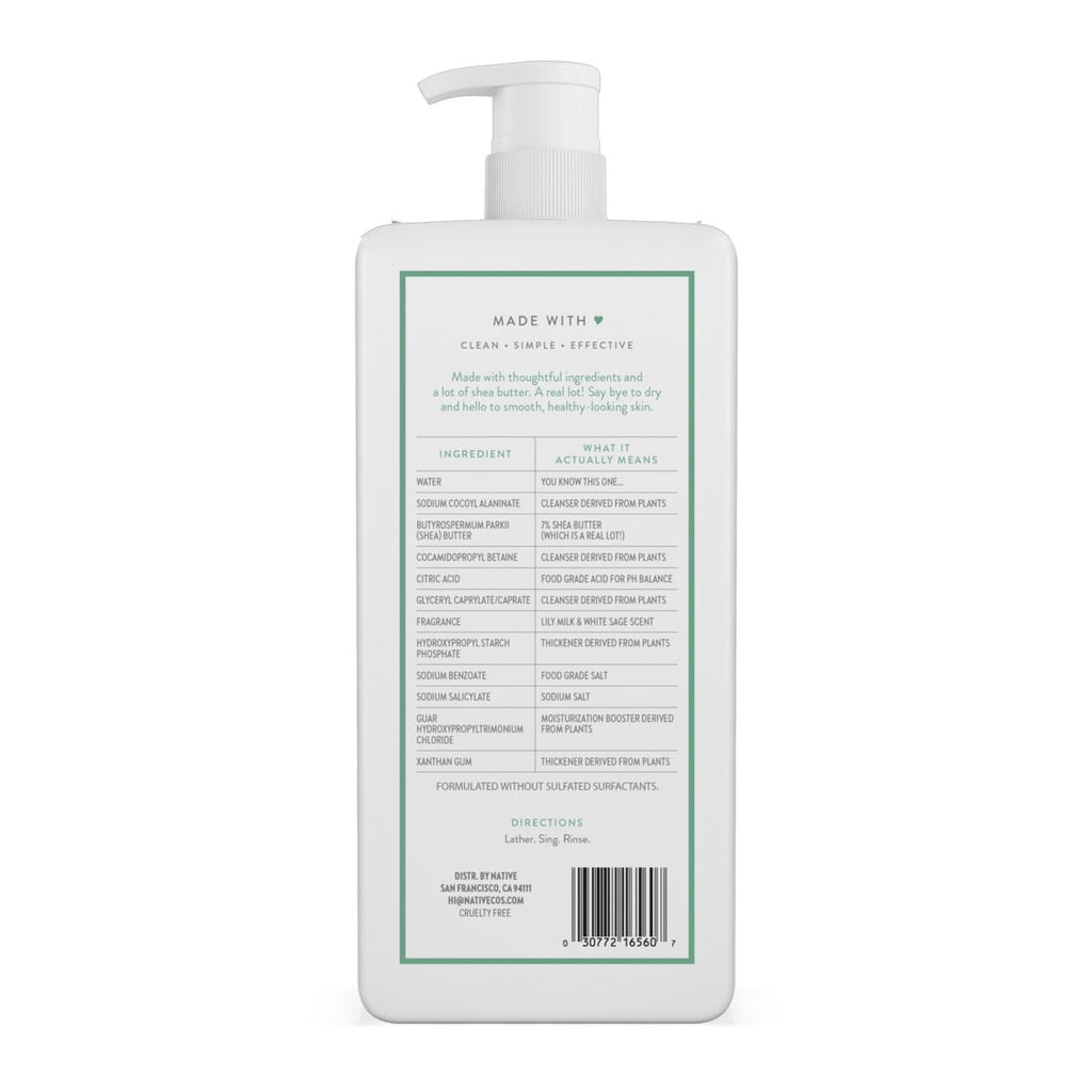 Lily Milk & White Sage Moisturizing Body Wash 18oz