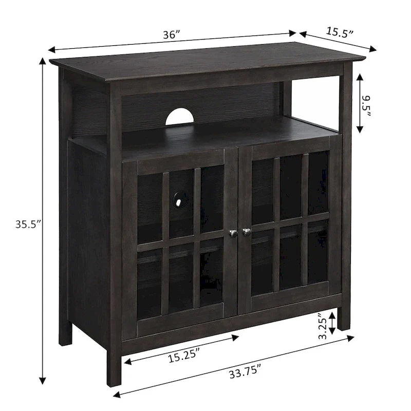 Convenience Concepts Big Sur Highboy 40 inch TV Stand with Storage Cabinets
