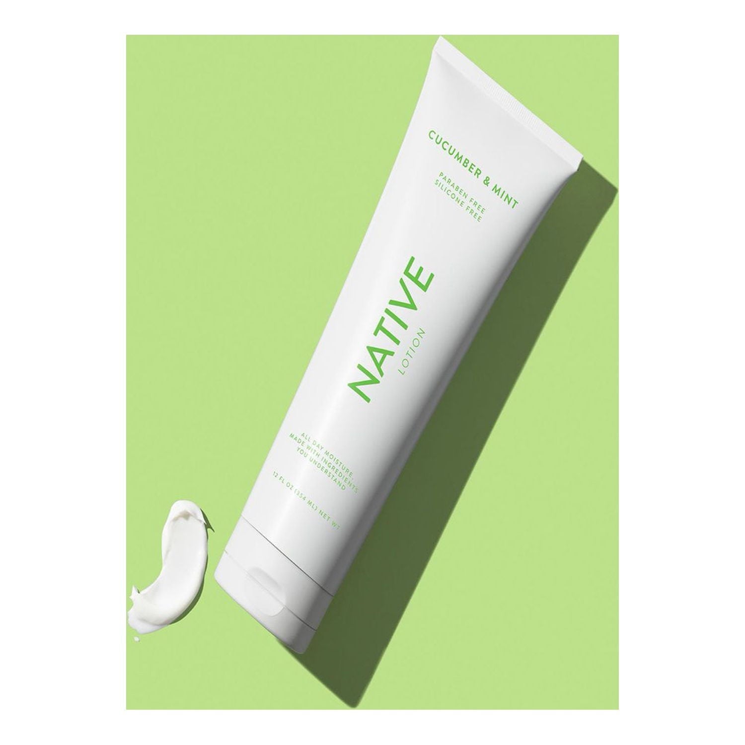 Natural Hand and Body Lotion, Cucumber and Mint, Paraben Free, Silicone Free, 12 oz