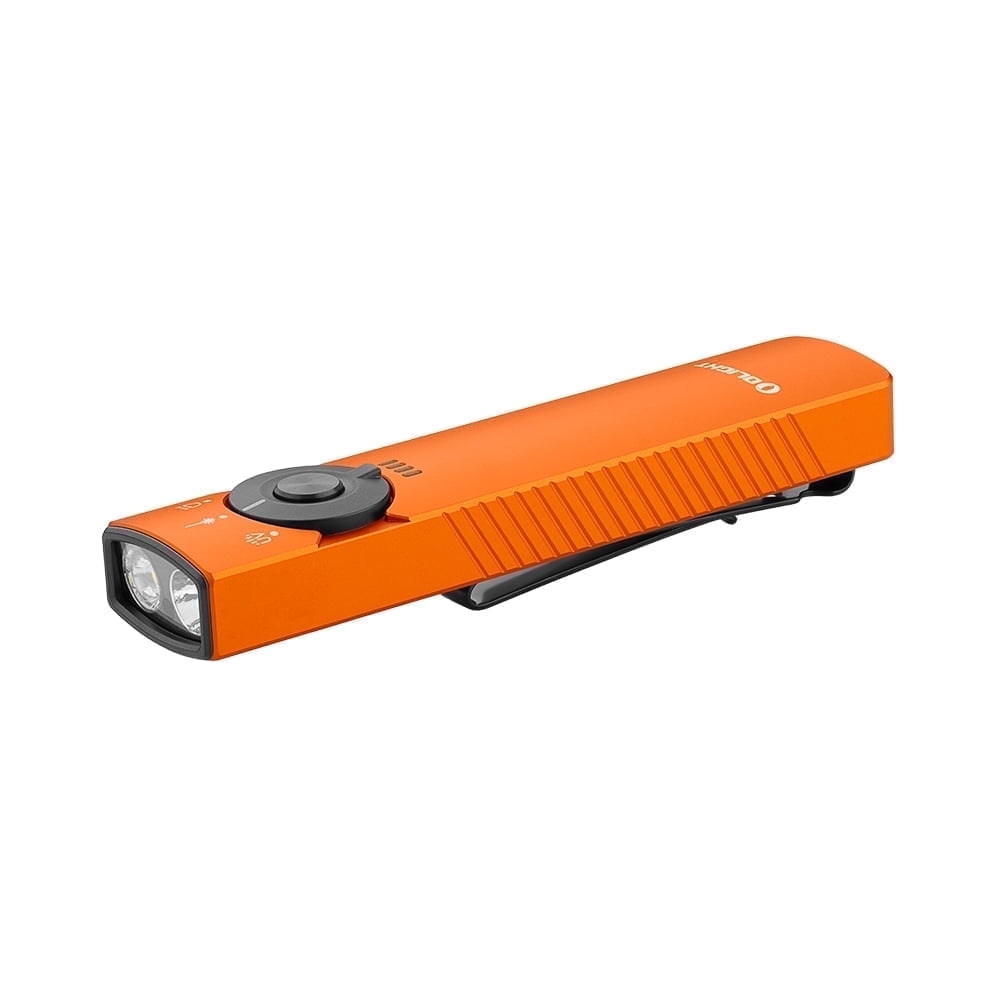 Arkfeld Pro Flat Rechargeable EDC Flashlight with 1300 Lumens LED Light UV and Laser(Red CW 5700K-6700K)