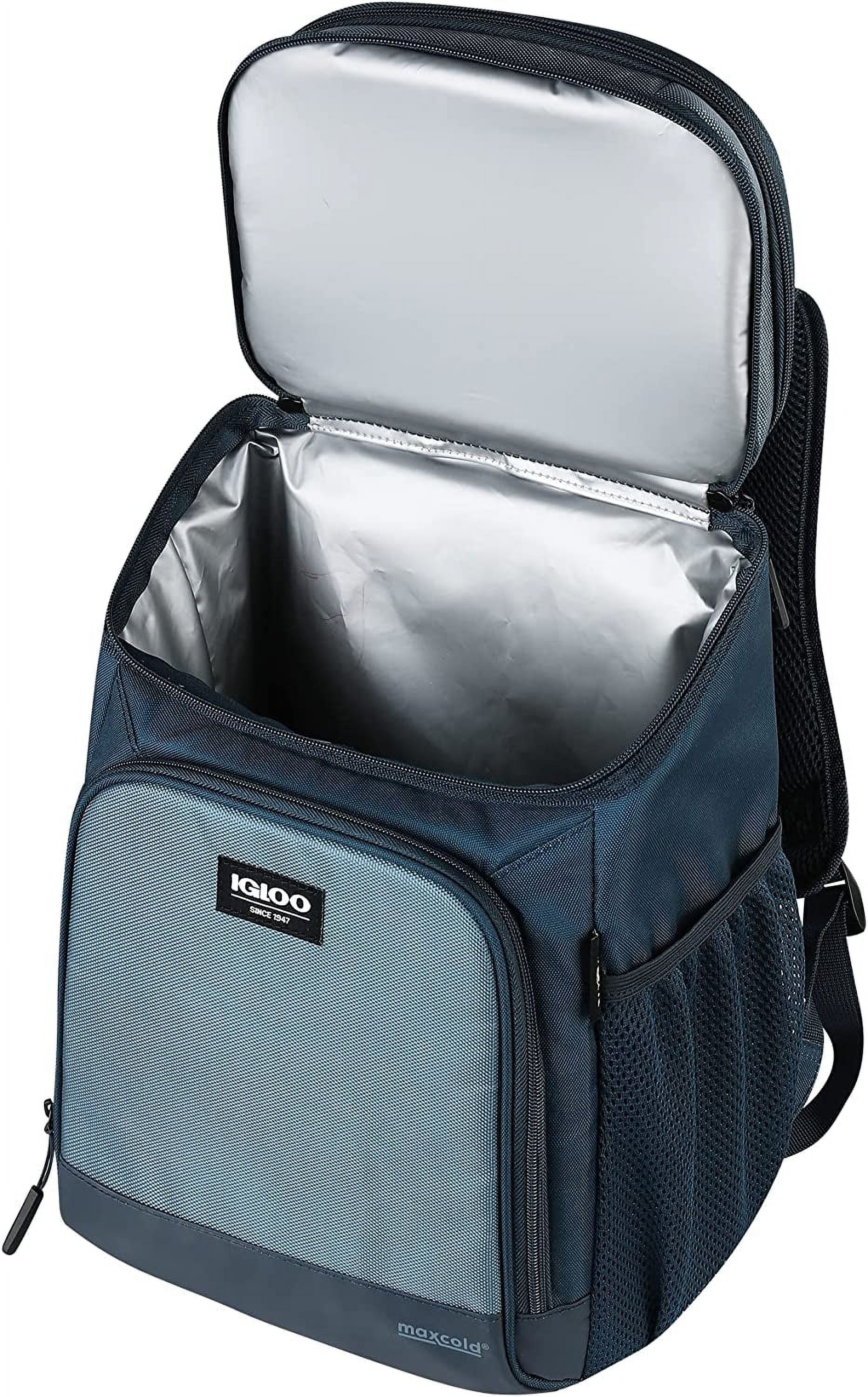 18-Can MaxCold Evergreen Hardtop Cooler Backpack - Blue