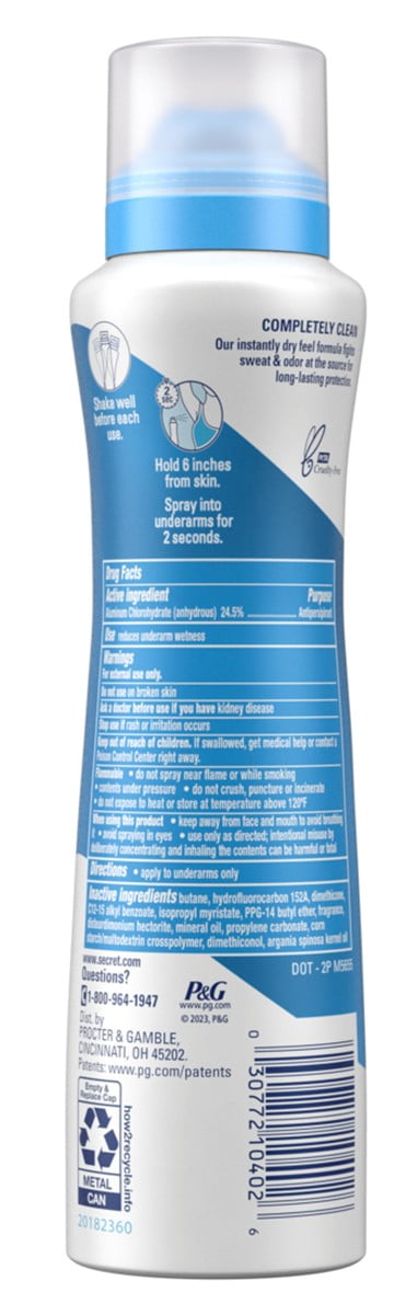 Deodorant Outlast Dry Spray Completely Clean 4.1oz