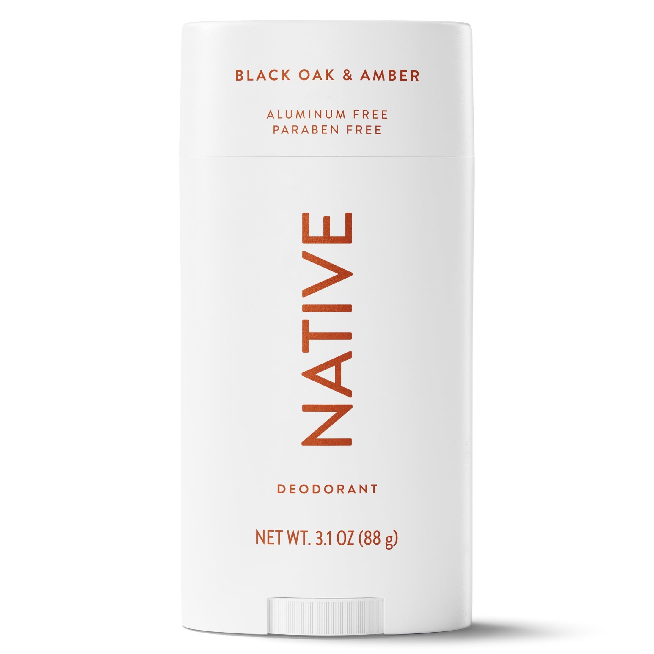Aluminum Free Deodorante For Men, 72 Hour Solid Deodorant Stick, Black Oak & Amber, 3.1oz