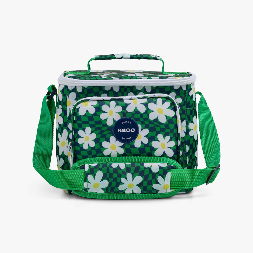 Igloo 9 can Retro Square Lunch Cooler Bag, Lilac Breeze and Light Blue