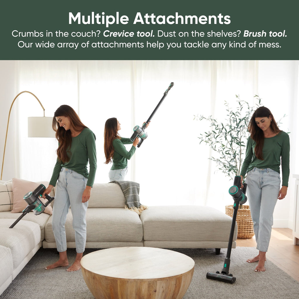 20kPa Cordless Stick Vacuum Cleaner — Lightweight for, Hard Floors & Pet Hair