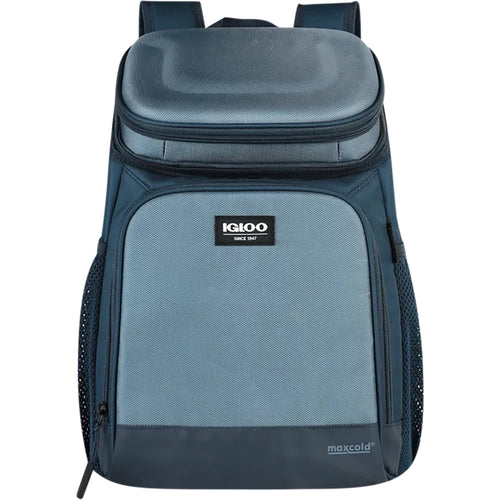 18-Can MaxCold Evergreen Hardtop Cooler Backpack - Blue