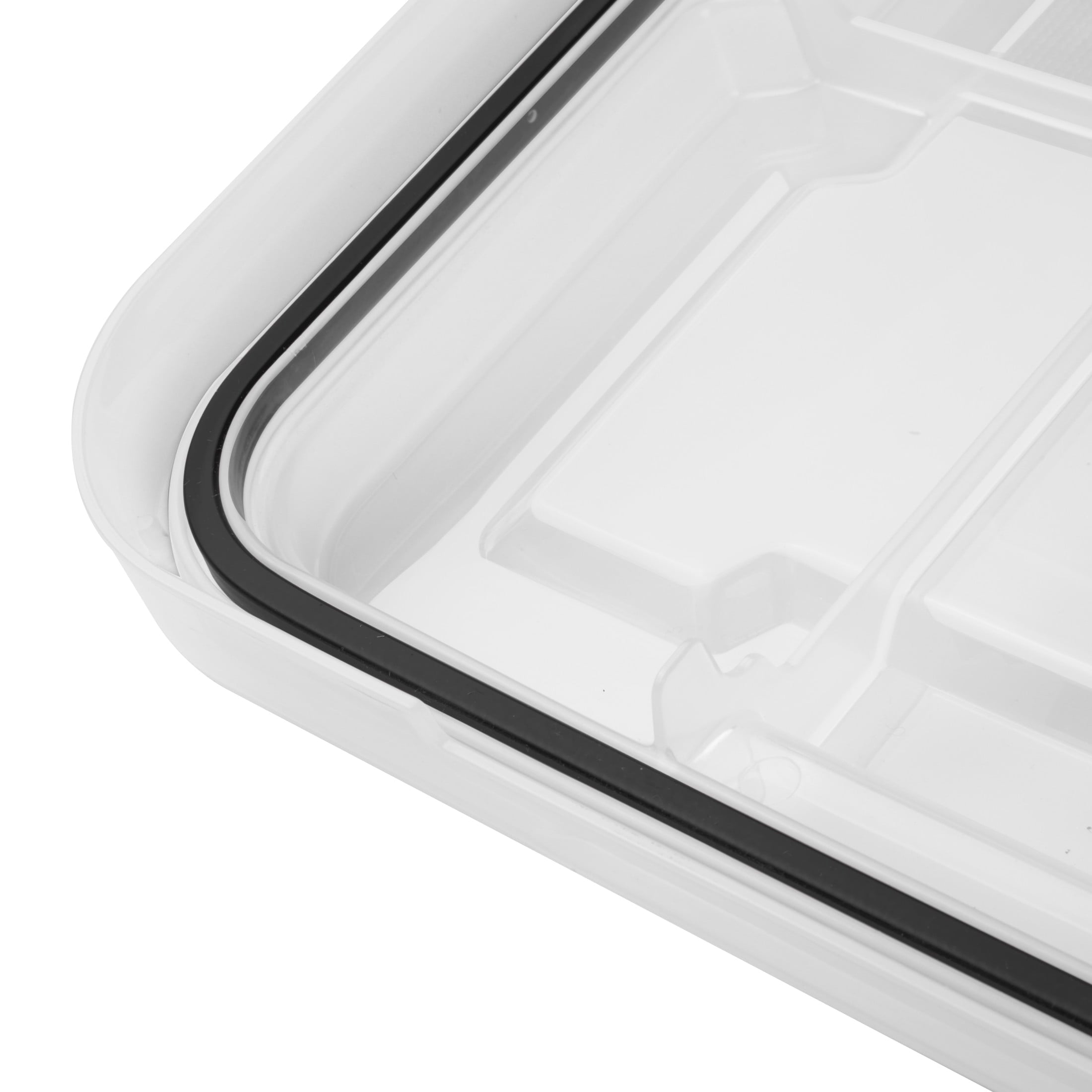 20 Gallon Large Gasket Tote, IP68 Plastic Storage Bin with Lid, Gasket Seal and Latches, Black