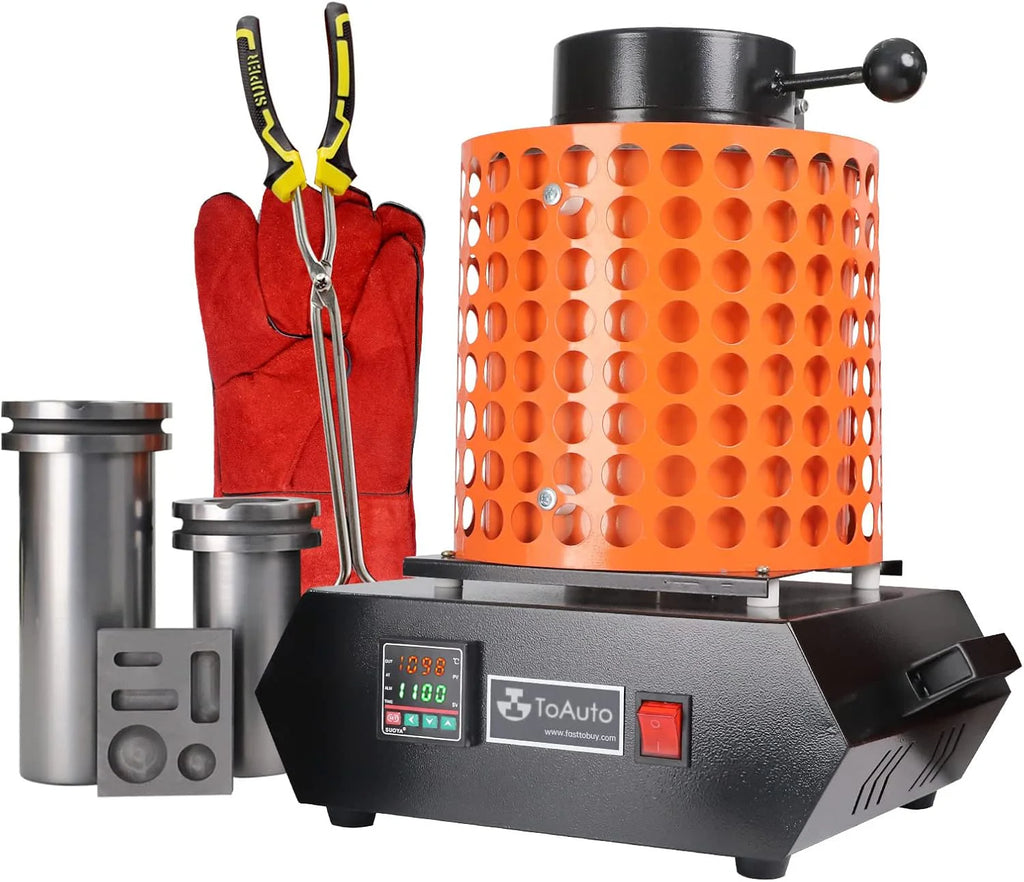TOAUTO Gold Melting Furnace TGF3000-V1.1, 1+3KG, 1400W, 2100 F