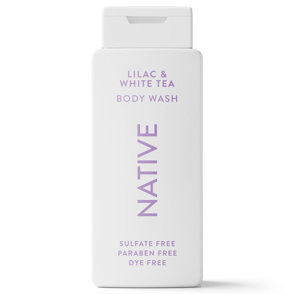 Body Wash, Lilac & White Tea, Sulfate Free, Naturally Derived Ingredients, 24hr Freshness, for Women & Men, 18 fl oz