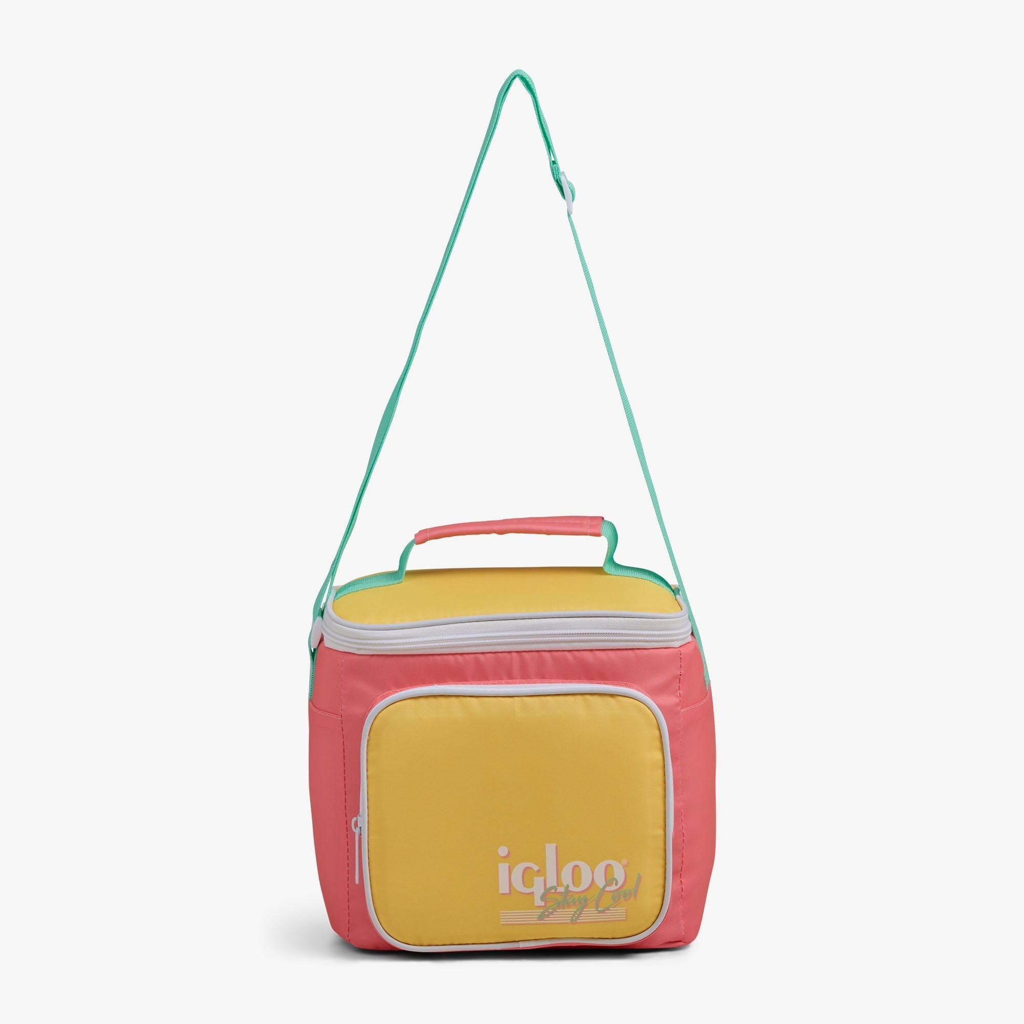 Igloo 9 can Retro Square Lunch Cooler Bag, Lilac Breeze and Light Blue