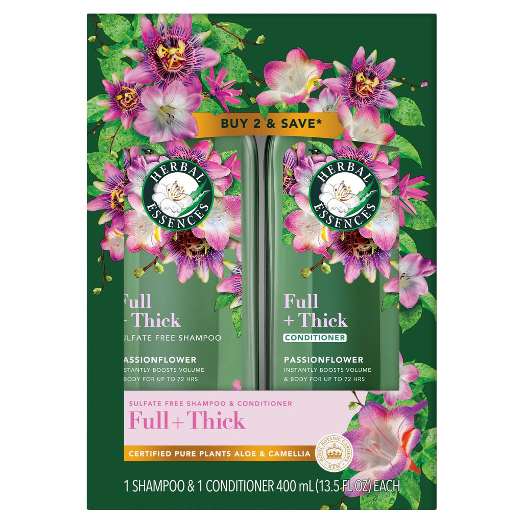 Full + Thick Passionflower Shampoo and Conditioner Dual Pack, 13.5 fl oz Each
