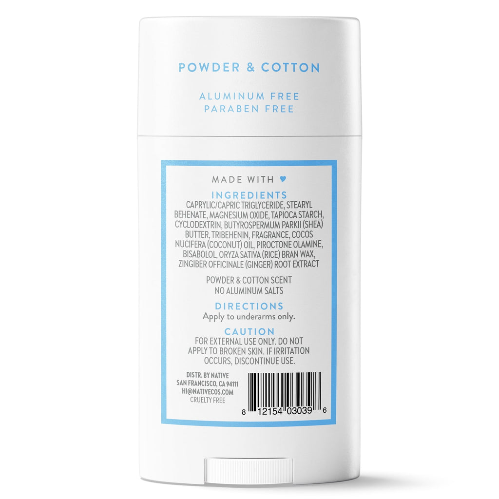 Deodorant, Aluminum Free, Powder & Cotton, for Women and Men, 2.65 oz