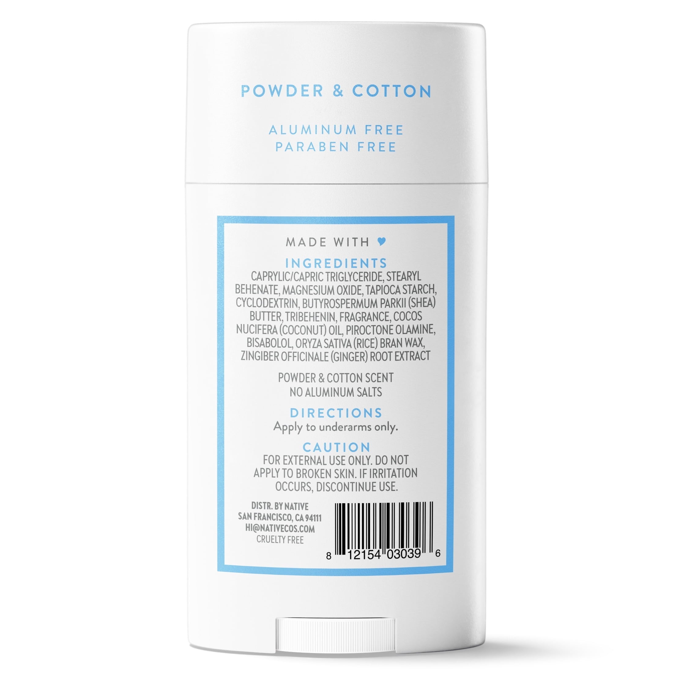 Deodorant, Aluminum Free, Powder & Cotton, for Women and Men, 2.65 oz