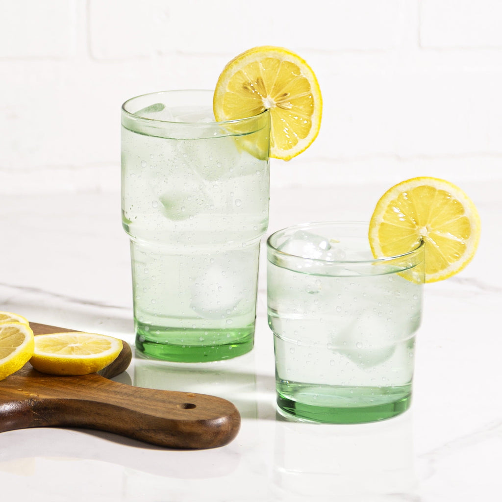 Better Homes & Gardens Recycled Green Glassware, Glass, 4 Pack, 10 oz
