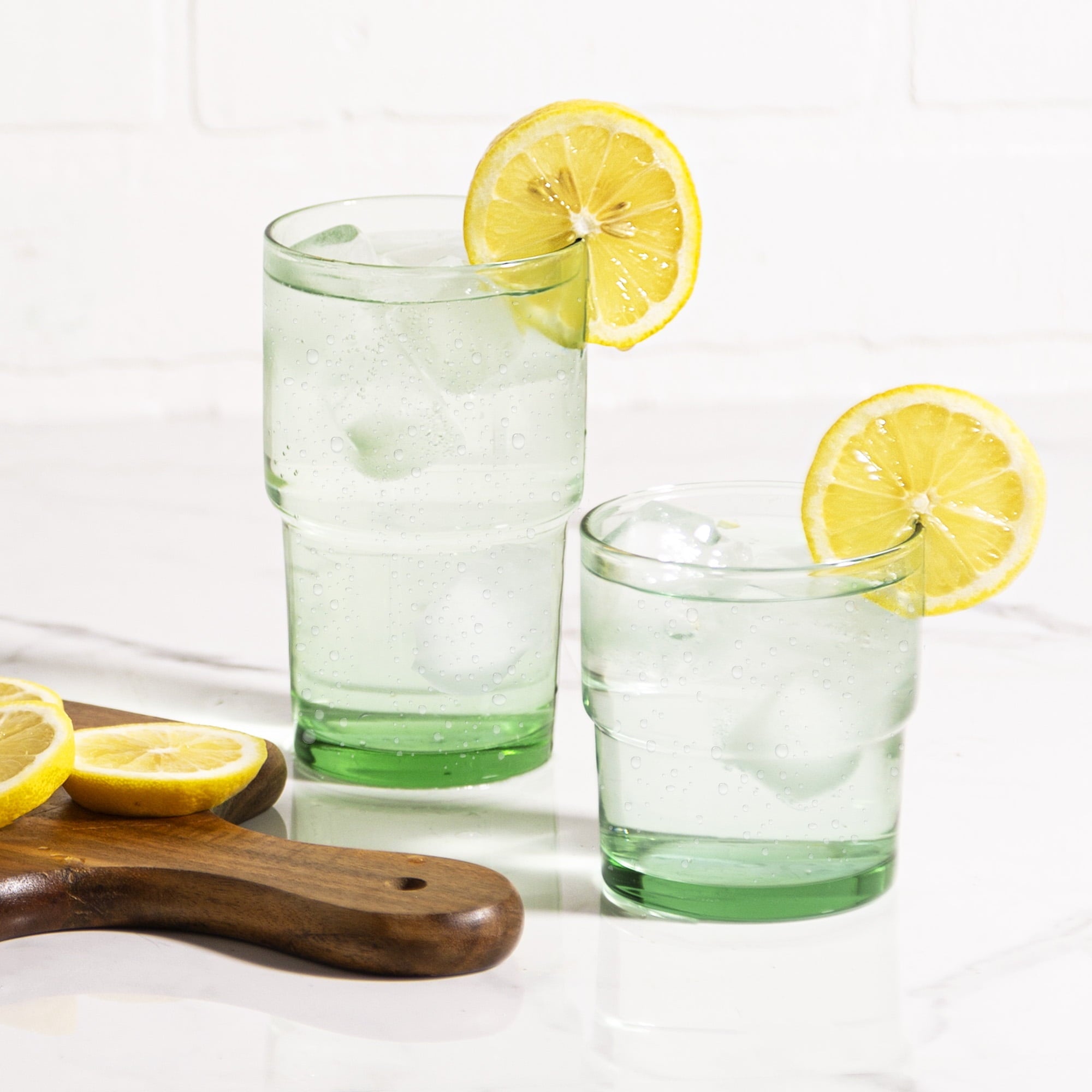 Better Homes & Gardens Recycled Green Glassware, Glass, 4 Pack, 10 oz