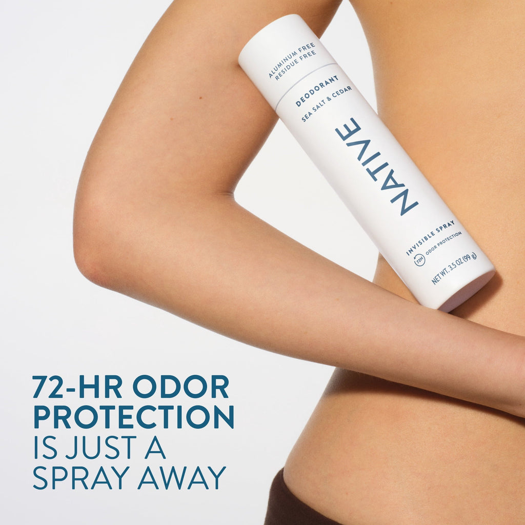 Aluminum Free Deodorant Spray For Men, 72 Hour Deodorant Spray, Sea Salt & Cedar, 3.5oz