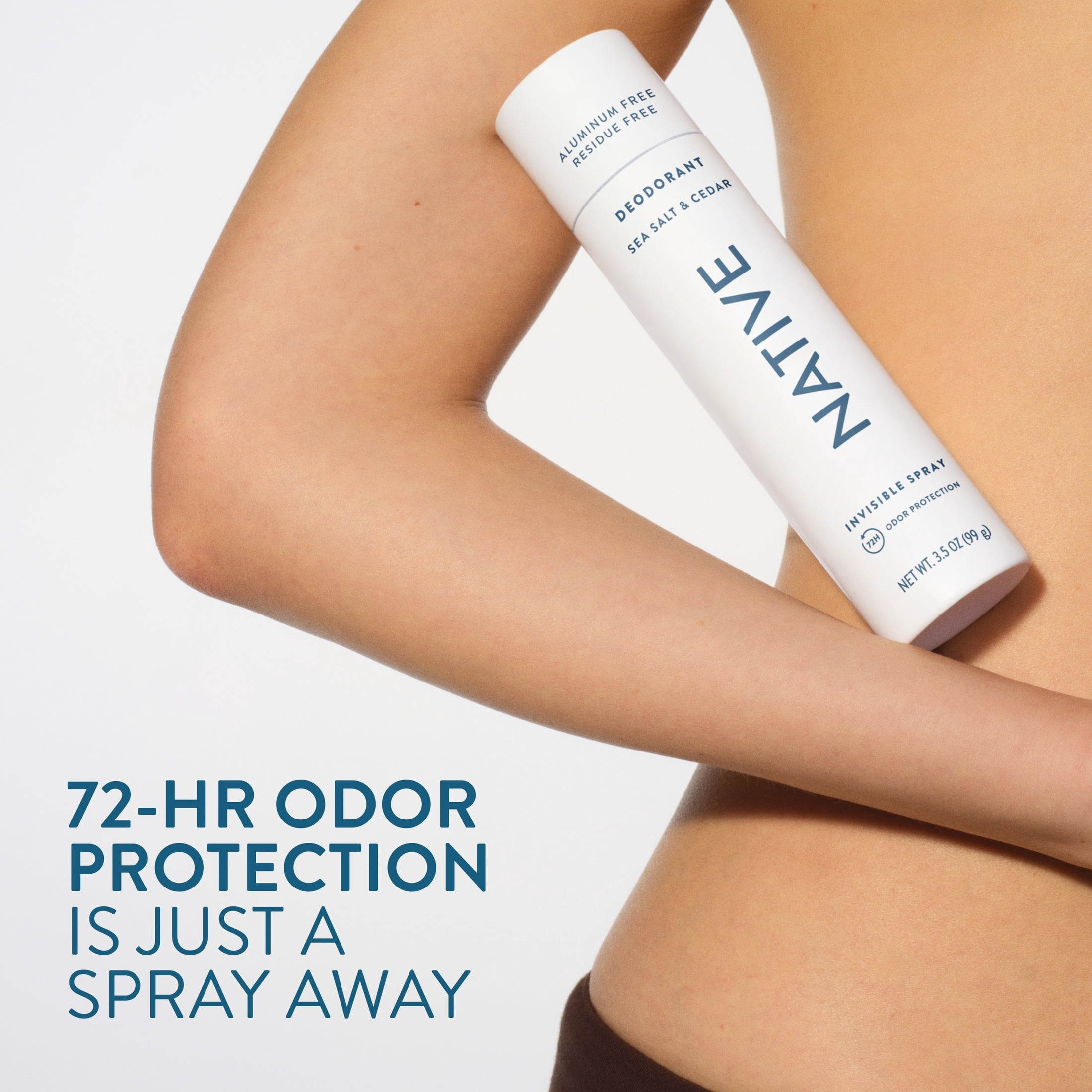 Aluminum Free Deodorant Spray For Men, 72 Hour Deodorant Spray, Sea Salt & Cedar, 3.5oz
