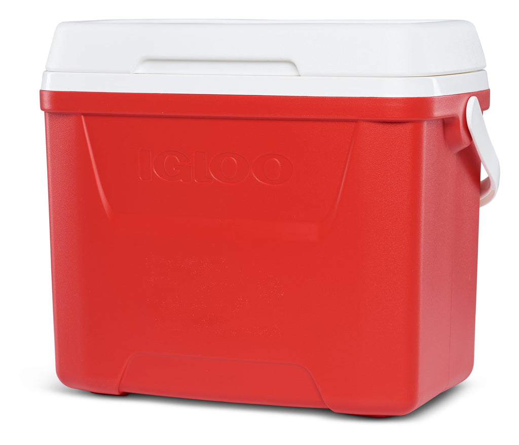 28 QT Laguna Hard-Sided Ice Chest Cooler, Aqua Blue and White