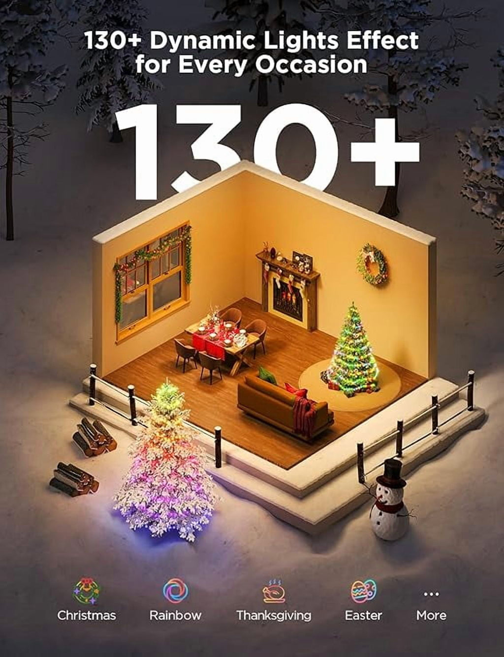 Christmas Lights 2-Green - 99ft (30m)