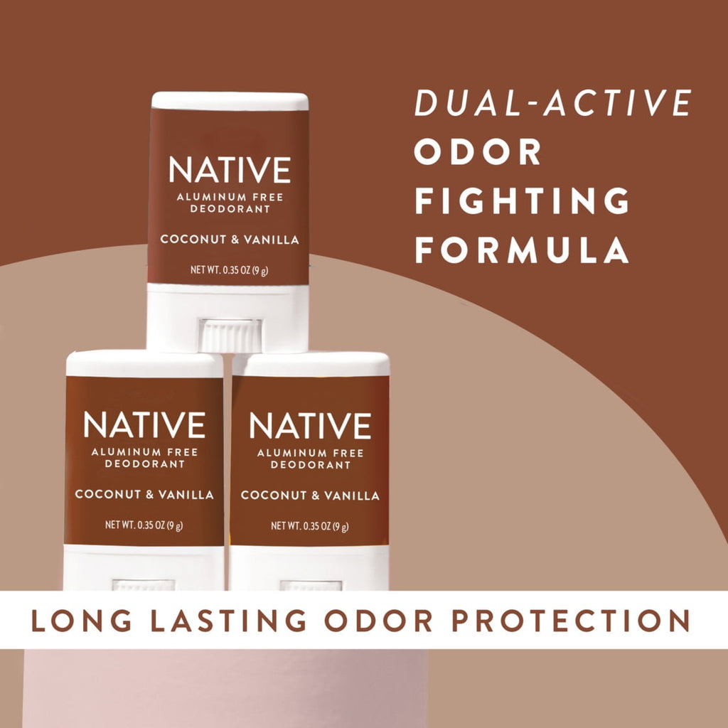Deodorant, Aluminum Free, Coconut & Vanilla, for Women and Men, Travel Size 0.35 oz