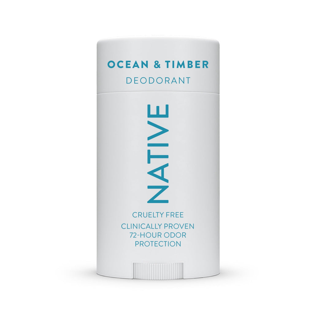 Aluminum Free Deodorant For Men, 72 Hour Solid Deodorant Stick, Ocean & Timber, 3.1oz