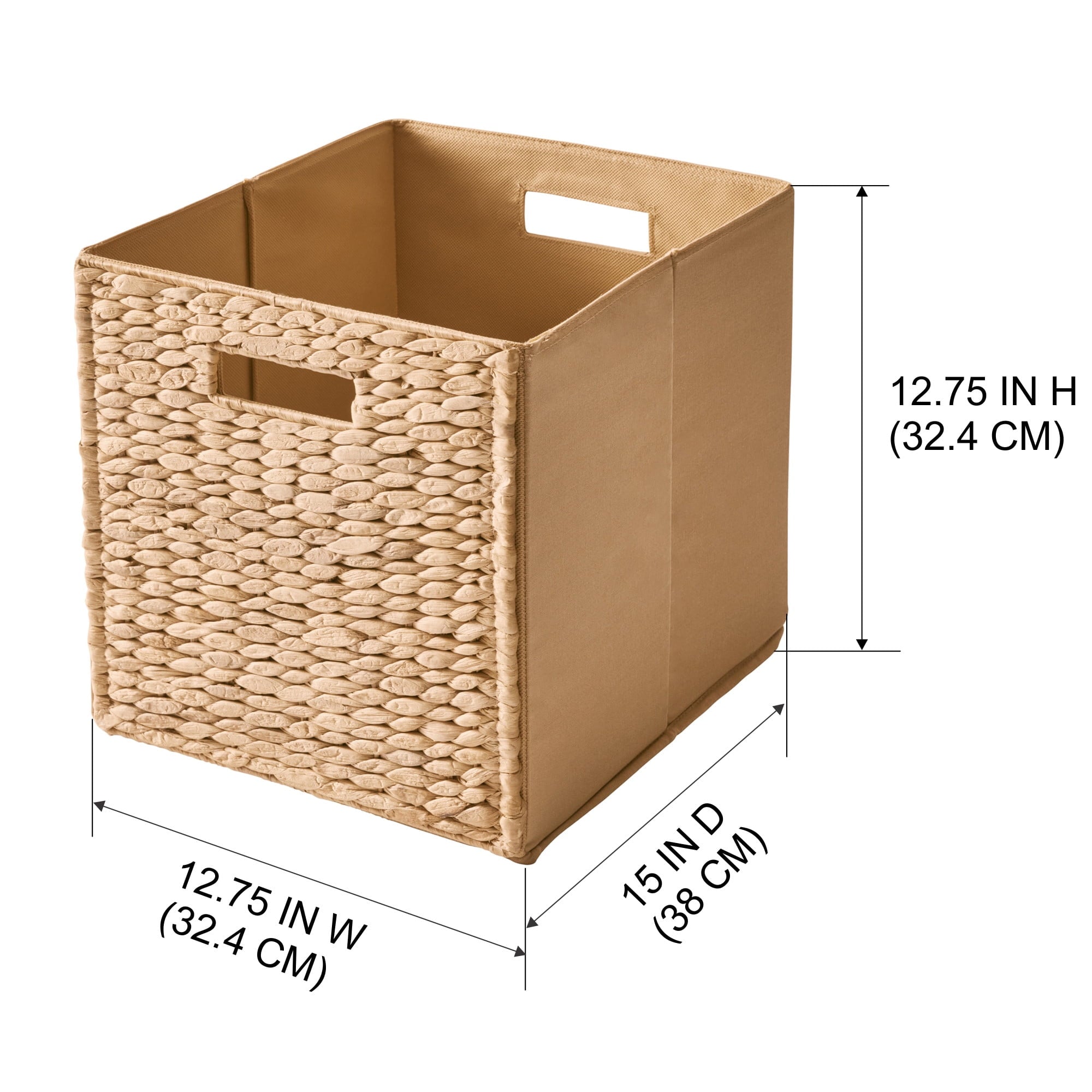Better Homes & Gardens Collapsible Fabric Cube Storage Bin, Vanilla