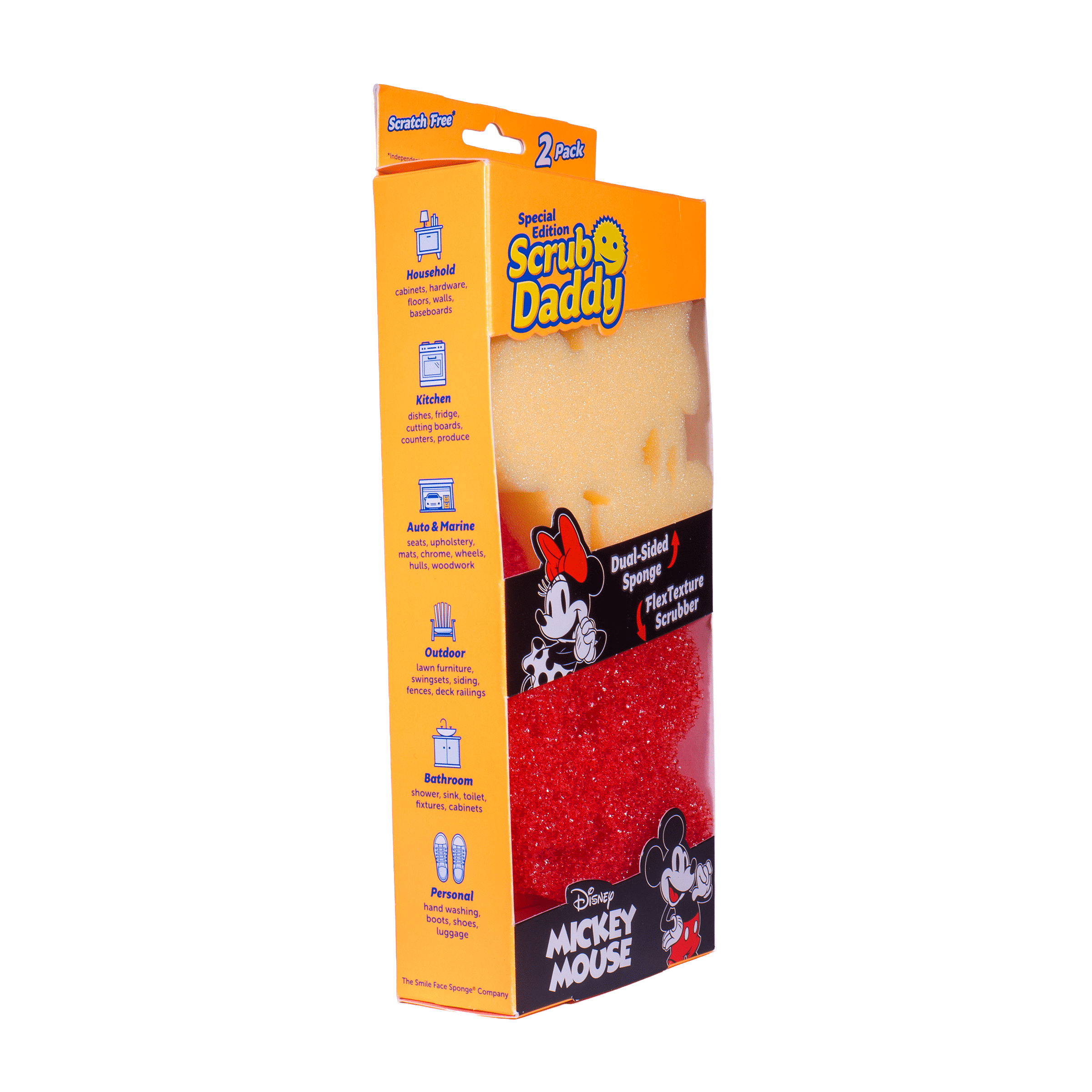 Disney Mickey & Minnie Mouse Non-Scratch Cleaning Sponges, 2-Pack