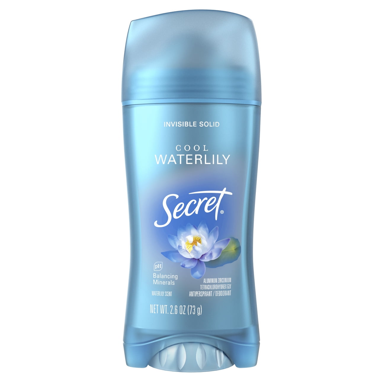 Antiperspirant & Deodorant Invisible Solid Cool Waterlily, 72HR Breathable Sweat & Odor Protection, 2.6 OZ
