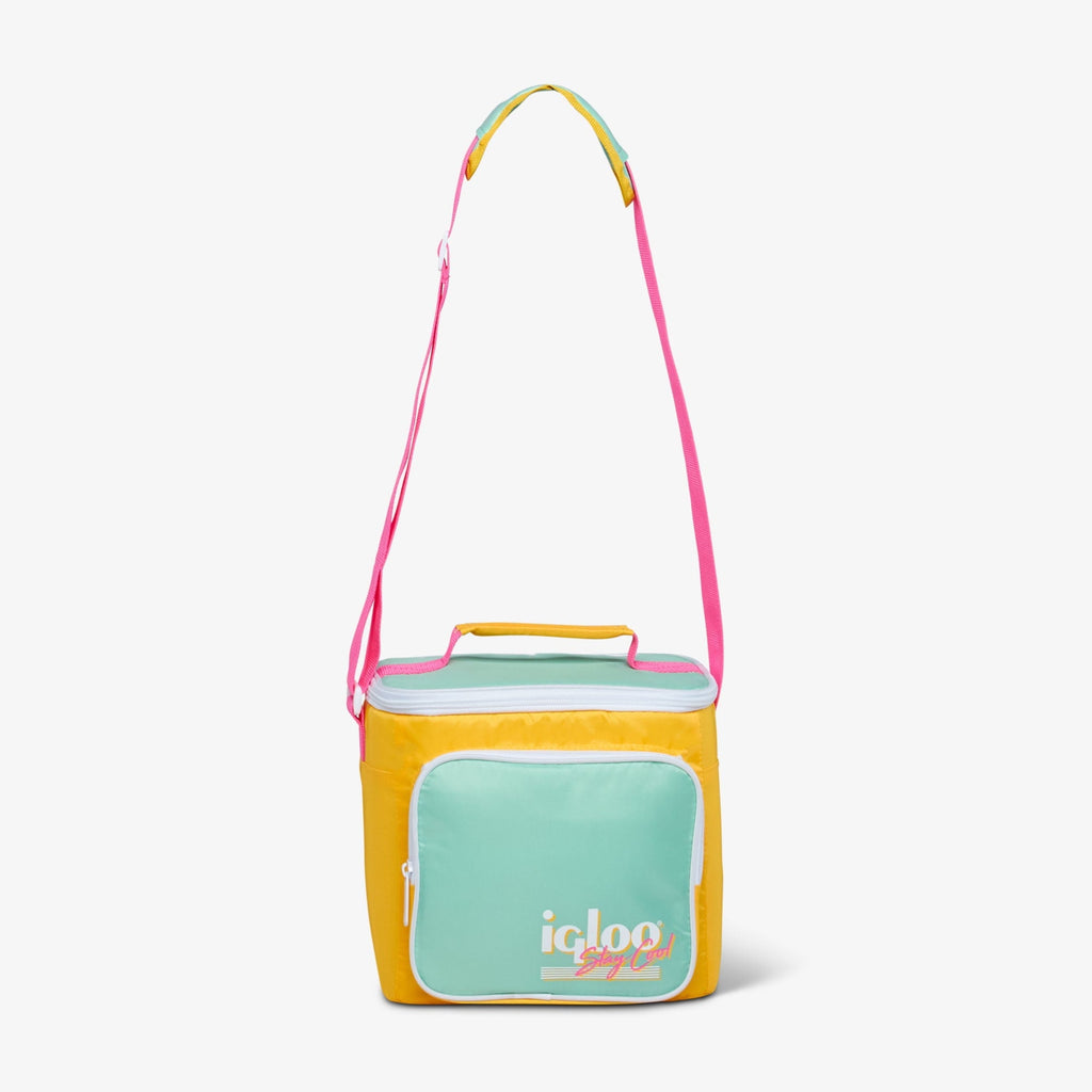9 Can Capacity Retro Square Lunch Bag Cooler, Yellow