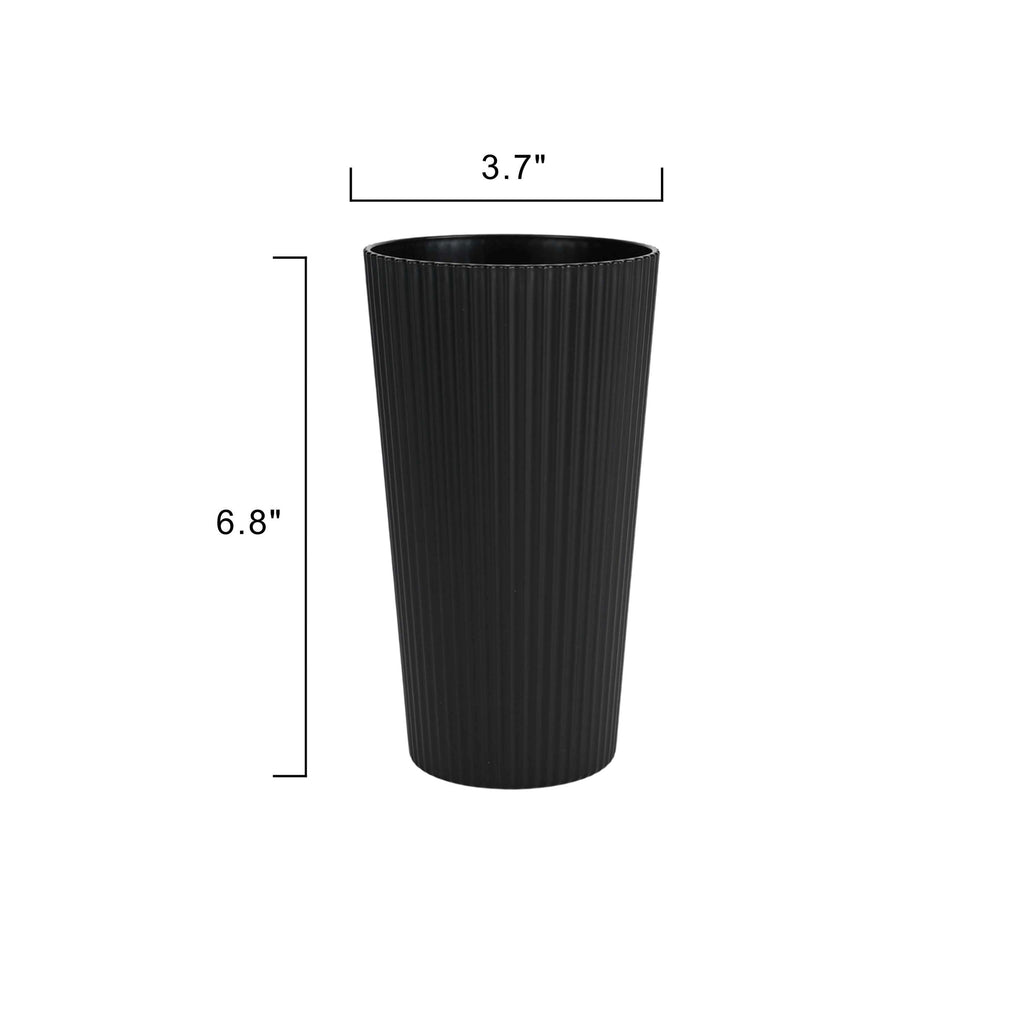 Black Eco-Friendly Recycled Plastic Beverage Tumbler, 26-Ounce