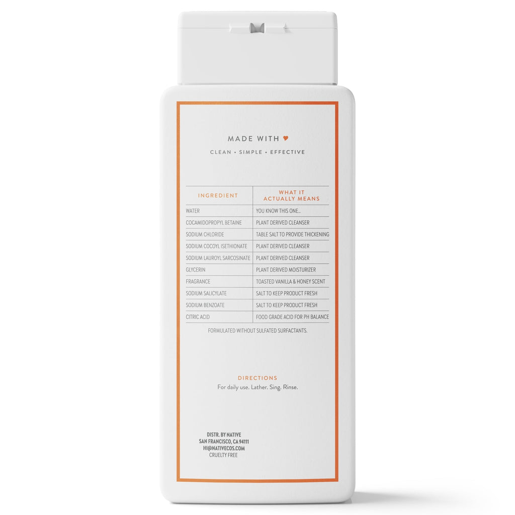 Body Wash Toasted Vanilla & Honey, 18oz