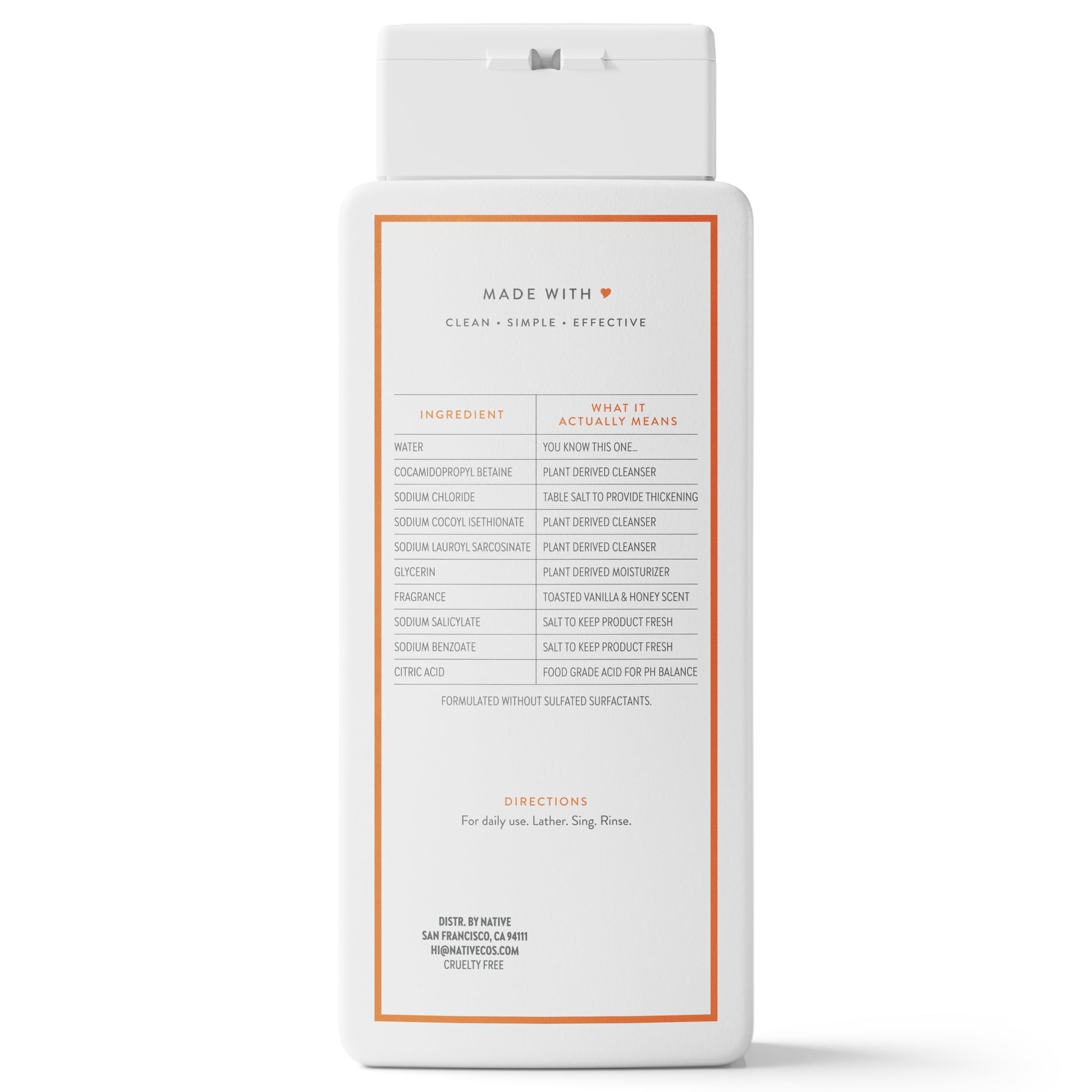 Body Wash Toasted Vanilla & Honey, 18oz