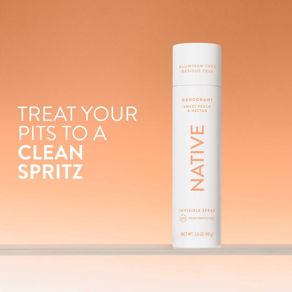 Aluminum Free Deodorant Spray For Women, 72 Hour Deodorant Spray, Sweet Peach & Nectar, 3.5oz