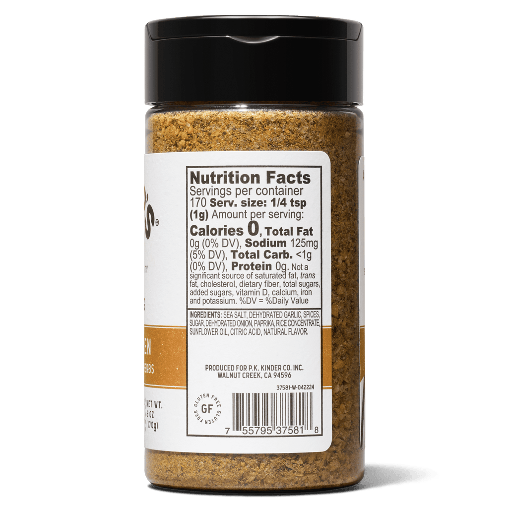 Grilled Chicken Seasoning Blend with Garlic, Sea Salt, and Herbs, 6 oz