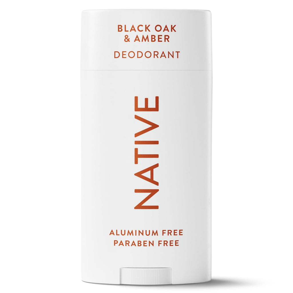 Aluminum Free Deodorante For Men, 72 Hour Solid Deodorant Stick, Black Oak & Amber, 3.1oz