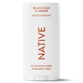 Aluminum Free Deodorante For Men, 72 Hour Solid Deodorant Stick, Black Oak & Amber, 3.1oz