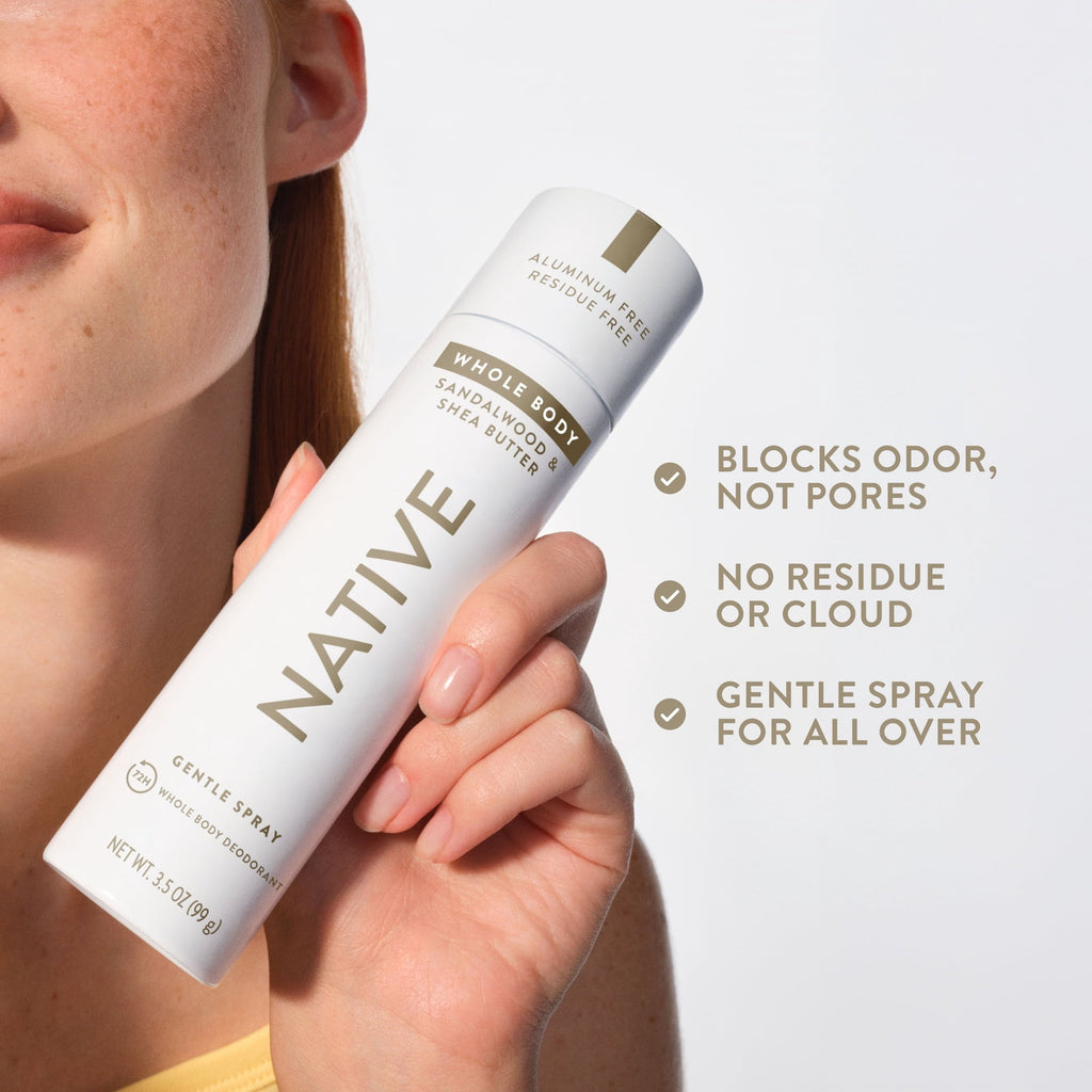 Deodorant Body Spray, Sandalwood & Shea Butter, Aluminum Free, for Women and Men, 3.5 oz