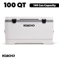 100 QT Latitude Marine Ultra Hard-Sided Cooler, White and Moonscape Gray